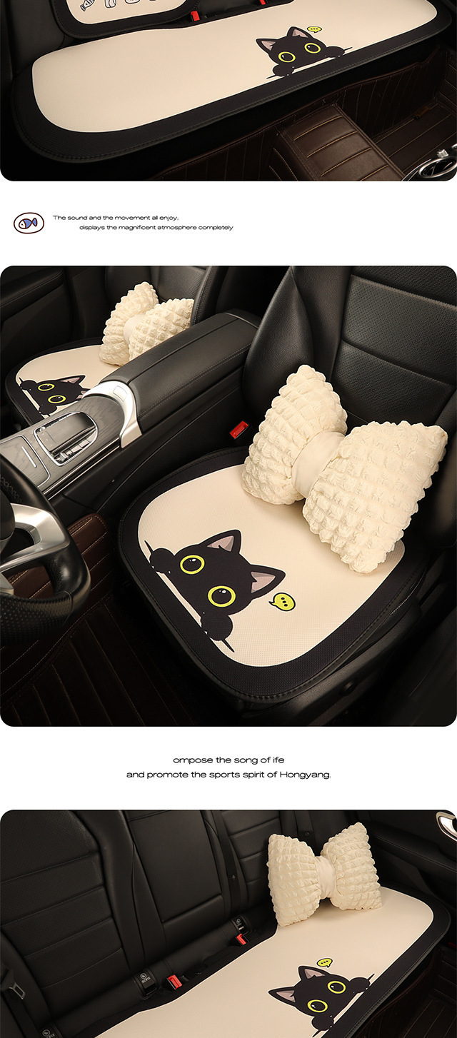 Cyber Celebrity Car Cushion Four Seasons Universal Half Pack Seat Cover Goddess Seat Cushion Summer Seat Cover Cute Cartoon Car Cushion