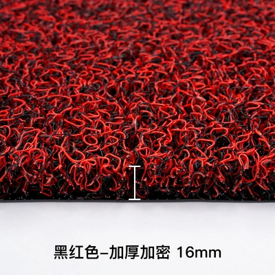 Wholesale Nail Bottom Pvc Thickeneded Silk Circle Door Mat Car Home Entrance Door Non-Slip Door Mat Carpet (Avtomobil döşəmə paspasları) - black-and-red-thickened-encryption-16mm-4060cm