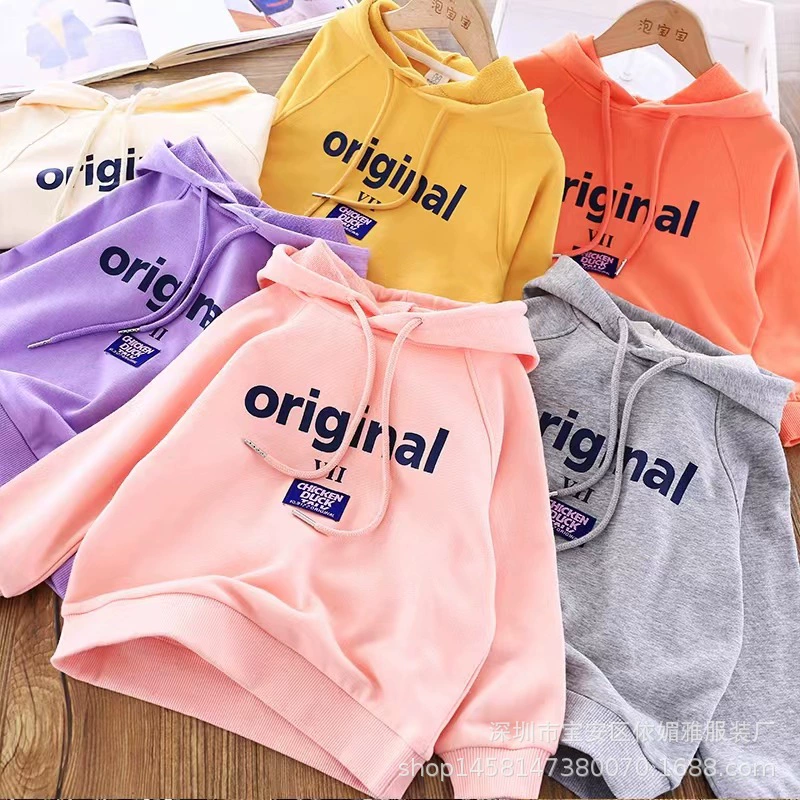 Мужчины и женщины осенняя одежда для детей новый свитер с капюшоном мультфильм корейская версия ребенка плюшевый пуловер с длинными рукавами детская одежда оптом