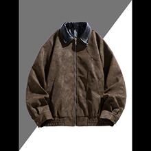 I 66103 Retro Leather Baseball Jacket �͹�Ƥ�� �羳�W��