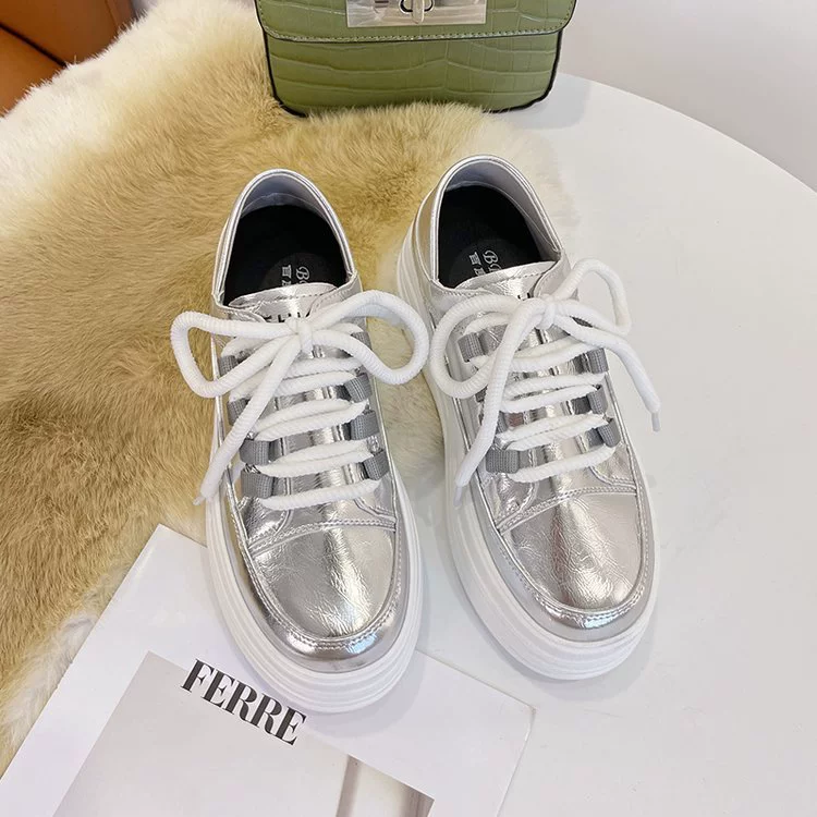 Кроссовки, летняя обувь, модные высокие белые туфли для отдыха, стиль Chanel