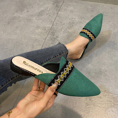 包頭拖鞋女小香風2024年夏秋季新款民族沙灘鞋女Women's slippers