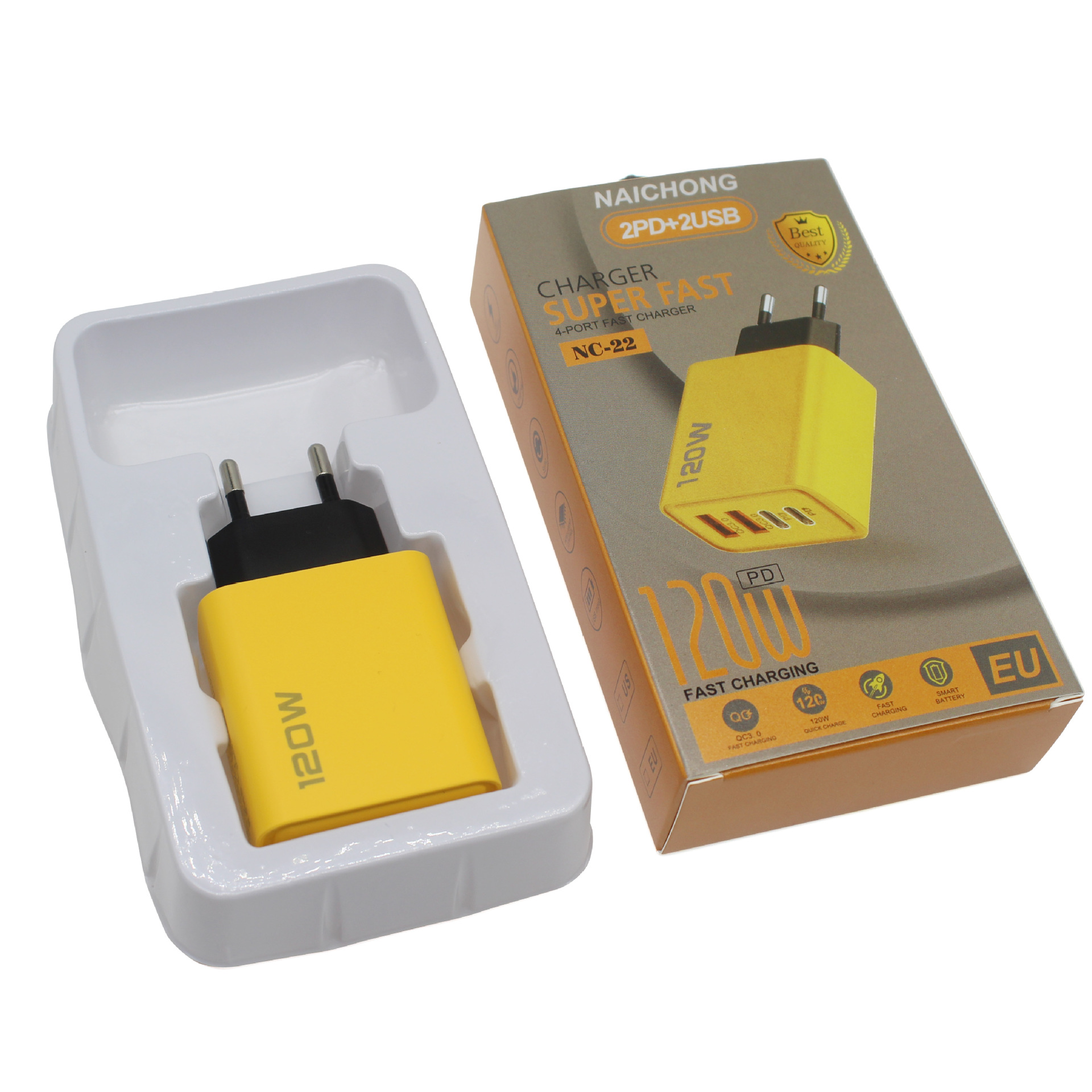 120w mecha cabeza de carga súper rápida para productos electrónicos de Apple Huawei cabeza de carga rápida cargador de teléfonos móviles