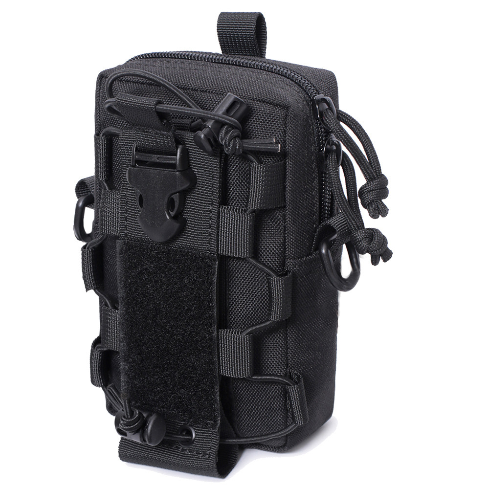 Bolsa de accesorios bolsas tácticas de cintura con cremallera de servicio bolsas de almacenamiento de auriculares elásticas bolsas de montaje multifuncionales camuflaje militar impermeable
