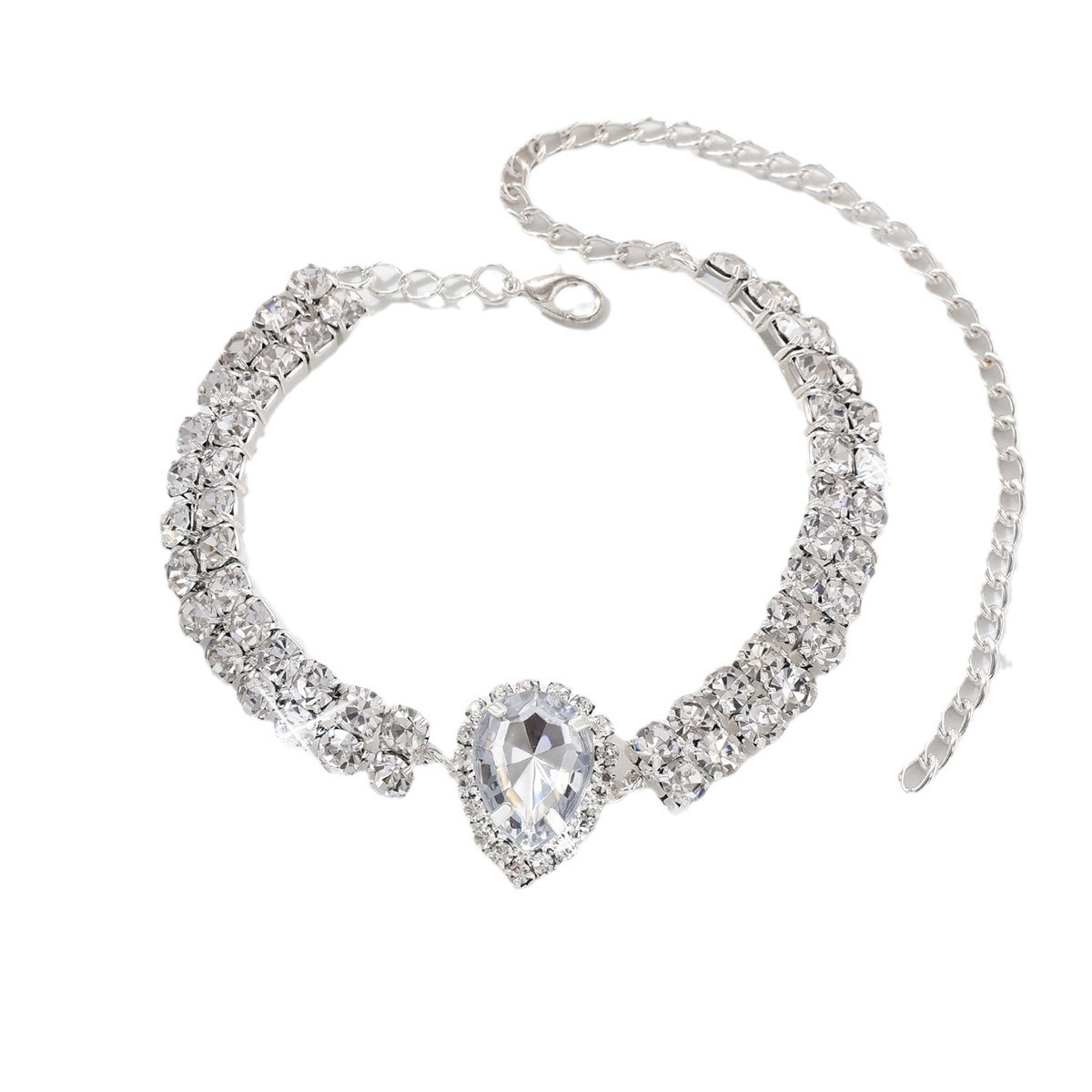 AliExpress transfronterizo goteo de agua doble tobilla sexy estilo exótico de alto nivel de diamantes de diamante de tobilla joyería para mujeres image 6