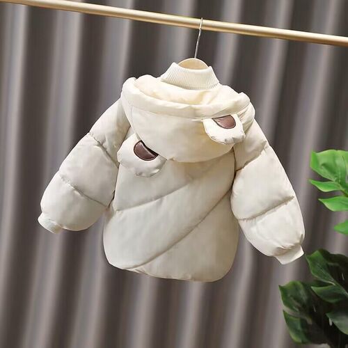  Autumn/Winter New Boys' Padded Jacket Korean Style Thick Autumn/Winter Outfit Baby Girls' Cotton Coat Cotton Suit Trendy