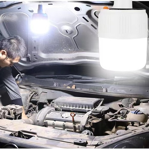 Solar rechargeable light bulb remote control night market stall household led super bright power outage rechargeable energy-saving emergency light bulb