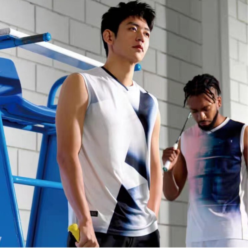 YY Badminton Suit Sleeveless Quick-drying Boys Short-sleeved Summer Volleyball Tennis Table Tennis Suit Men's Sportswear Printing