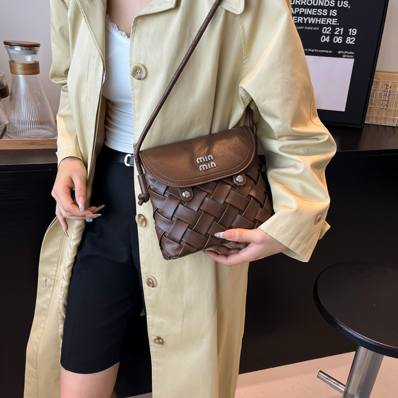 Bolsa de alta calidad transfronteriza bolso de tejido de mujer bolso cuadrado de mujer 2025 otoño y invierno nuevo estilo versátil bolso de hombro bolso de viaje
