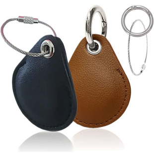 Cross Border Spot AirTag Protective Case Pet Locator Keychain Leather Case Bluetooth Locator Keychain