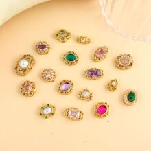 ����18K�������ɫ�U��΢��ʯ�����p�ݏ͹Ŵ������diy�Ʒ���