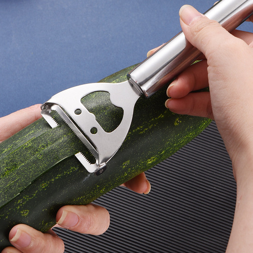 430 Stainless Steel Smiley Face Melon Planer Creative Fruit Peeling and Bottle Opening Dual-Purpose Peeler Bottle Opener Kitchen Gadgets
