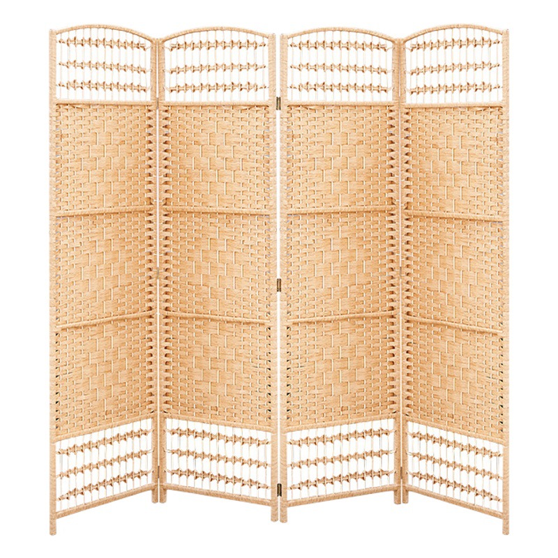 Pantalla plegable de ratán bambú hecho a mano sala de estar partición pasillo pantalla plegable Interior antiguo cualquier pantalla móvil