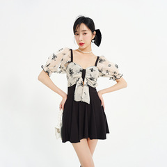 2024 New Women's One-piece Swimsuit, Covering Stomach, Slimming, Hot Spring, Fairy-like, Korean Style, Wholesale
