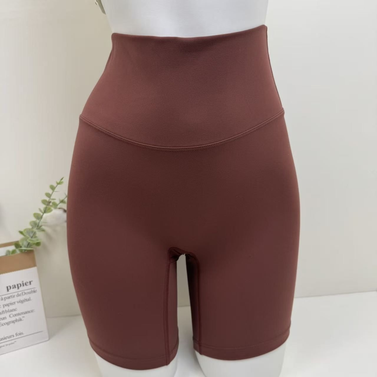 Pantalones cortos de yoga de acondicionamiento de verano corredores ajustados de cintura alta velocidad secos transpirables pantalones cortos desnudos image 17