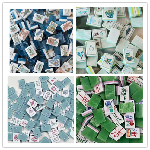 American Mahjong Cross-Border American-Style Mahjong Set 30mm 160 Pieces Engraved and Printed Crystal Acrylic Mahjong Tiles