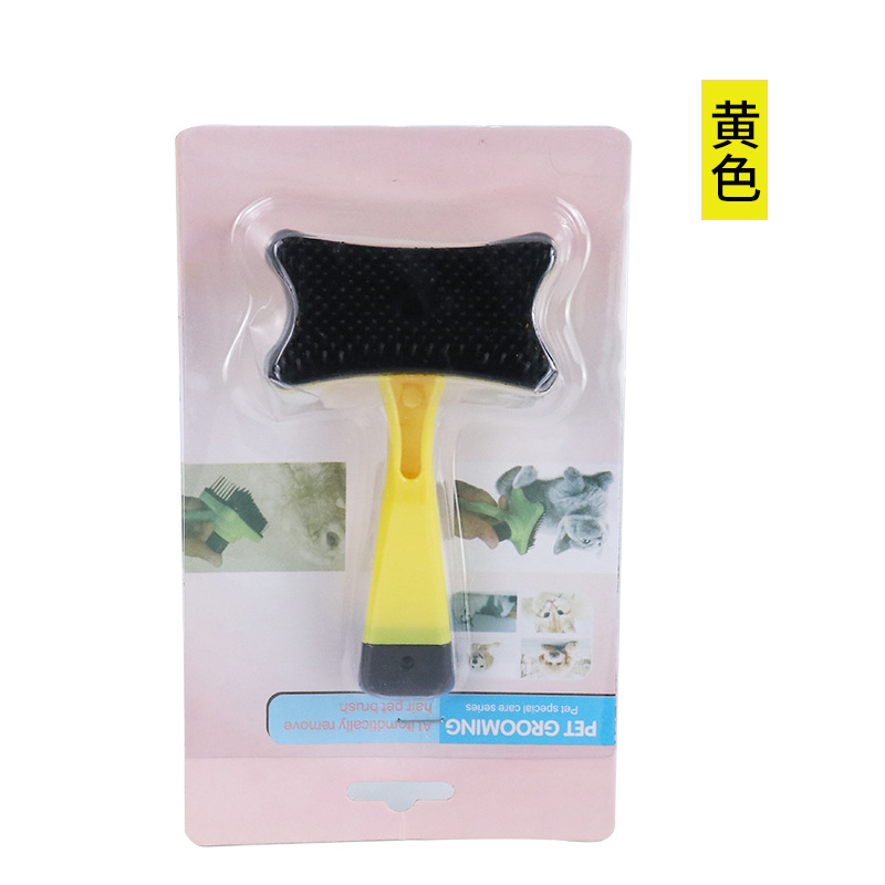 Suministros para mascotas Amazon nuevo auto-limpieza para mascotas peine depilación nudo abierto peine para mascotas peine de gato suministros de limpieza