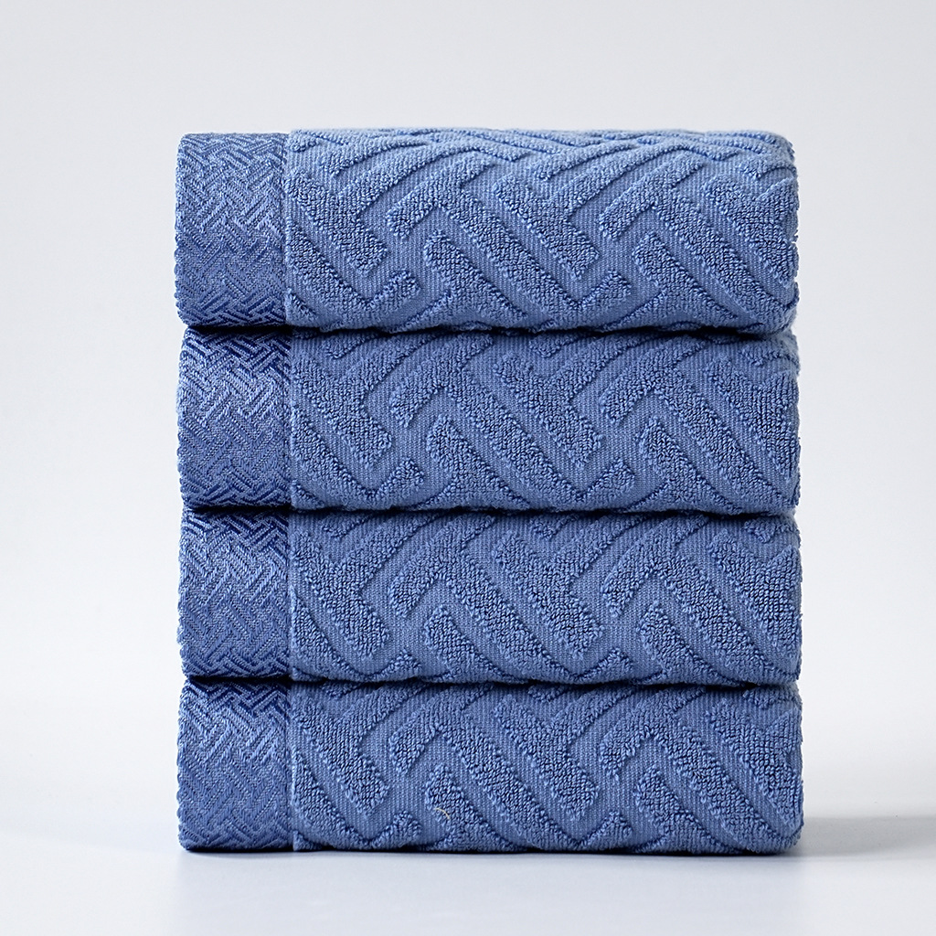 Toalla grande de lavado de cara lisa de algodón puro transfronterizo, suave y absorbente de agua para adultos, toalla facial al por mayor de Amazon