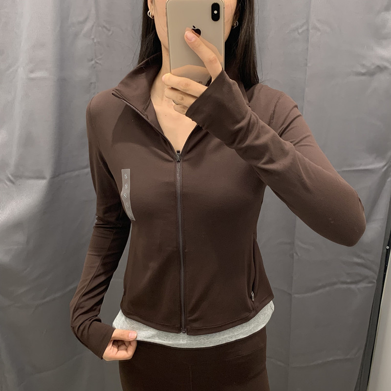 URAZ女装弹力运动外套立领拉链长袖夹克防晒衣瑜伽服健身服479690|undefined