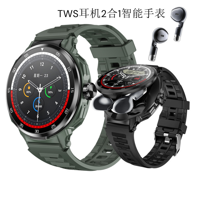 Foreign Trade D11 Smart Watch Bluetooth Headset 2 in 1 Call Exercise Pecter Heart Rate Health Smartwatch