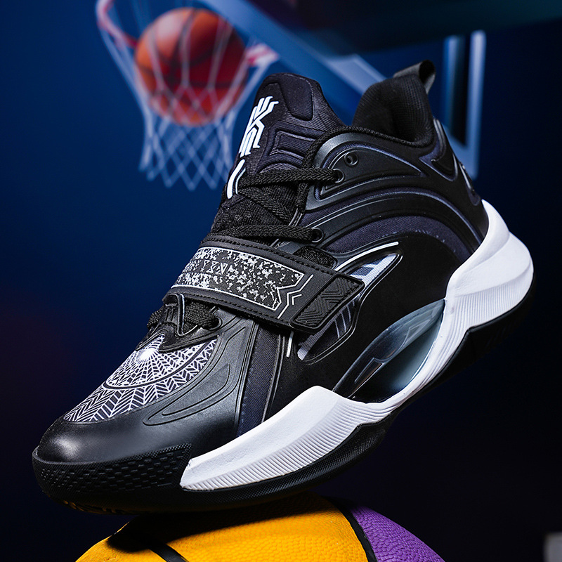 Fricción, sonido, resistencia al desgaste, antideslizante, alto rebote, zapatos de baloncesto de combate real, hombres y mujeres, estilo universitario de todo fósforo, zapatos deportivos de velcro casuales