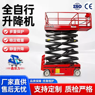 Fully self-propelled lift platform for workshop and factory maintenance, and property maintenance in supermarkets