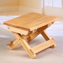 实木折叠小凳子便携式家用实木马扎户外钓鱼椅松木小板凳方凳批发