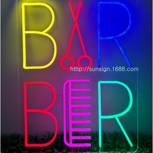 Barbershopneonsign Hair Salon Neon Light Beauty Billboard Light Sign Hairdressing Light Sign Led Light Sign