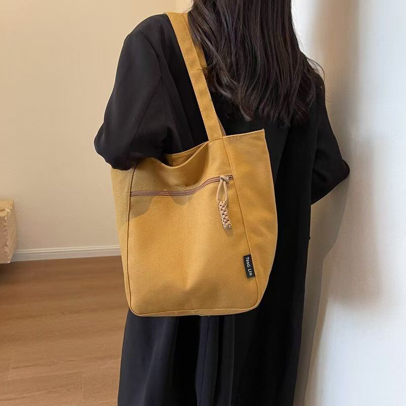Japanese-style New Waterproof Nylon Casual Cross-border Spring Summer Single Shoulder Canvas Bag Women's Designer Large Capacity Commute Tote Bag