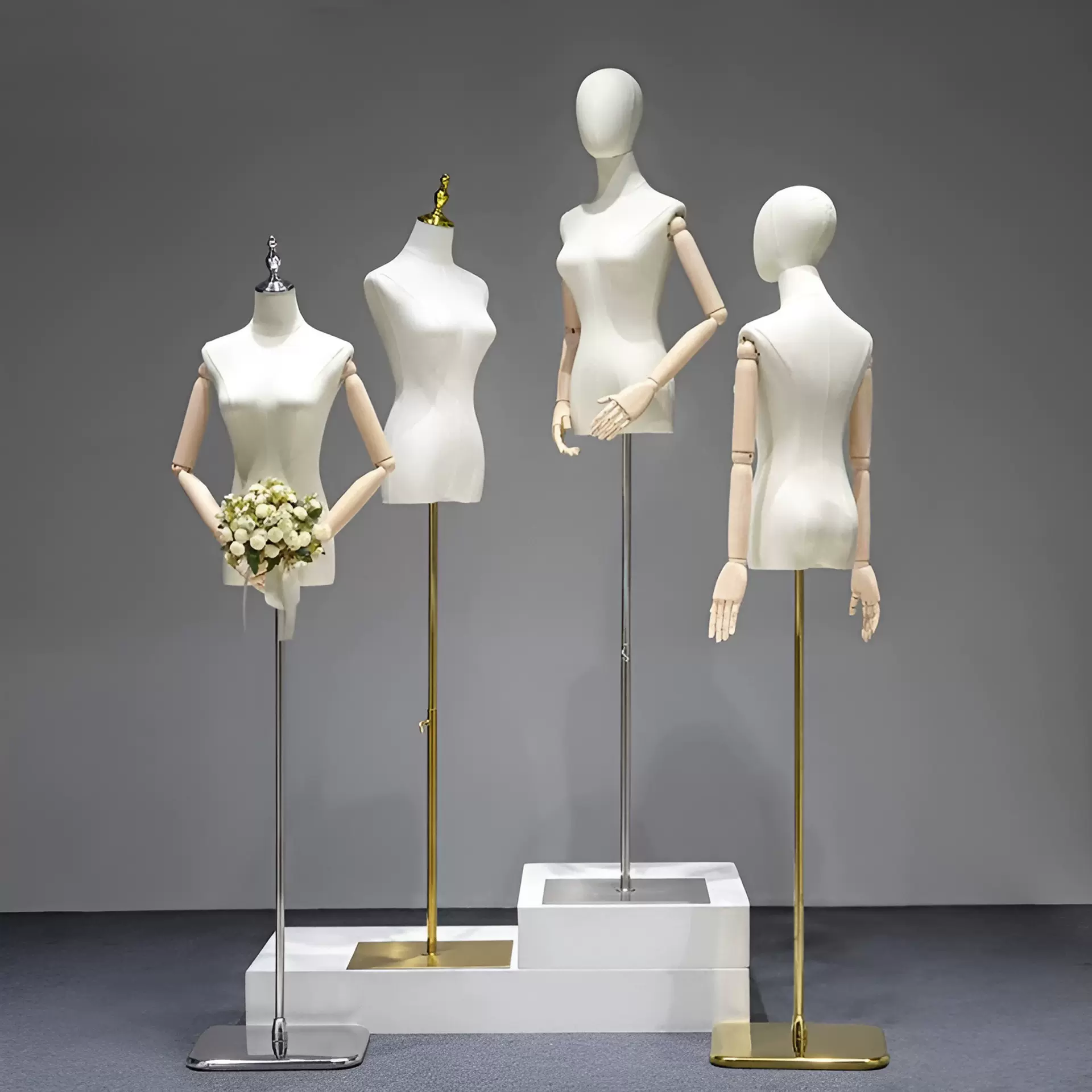 服装店模特展示架半身女装模特橱窗展示假人半身模特道具服装模特