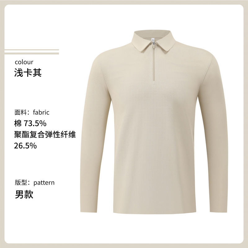 Camisas de polo deportivas de alta calidad, ropa de trabajo blanca, camiseta de collar para hombres, camiseta de polo de manga larga personalizada