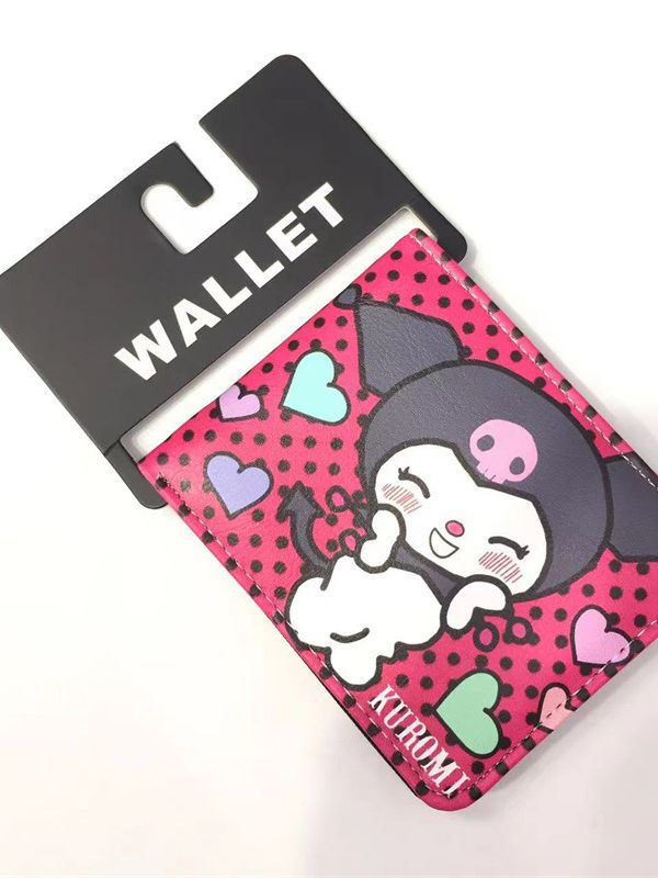 Coolomi PVC cremallera corta cartera Yugui perro melodía titular de la tarjeta clave caso monedero KT bolsa