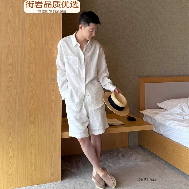 Old Money New Wealth Linen Long-Sleeve Shirt for Men, Summer Thin Style, Casual Simple Solid Color Sun-Protective Linen Shirt Old Money New Wealth Linen Long-Sleeve Shirt for Men, Summer Thin Style, Casual Simple Solid Color Sun-Protective Linen Shirt