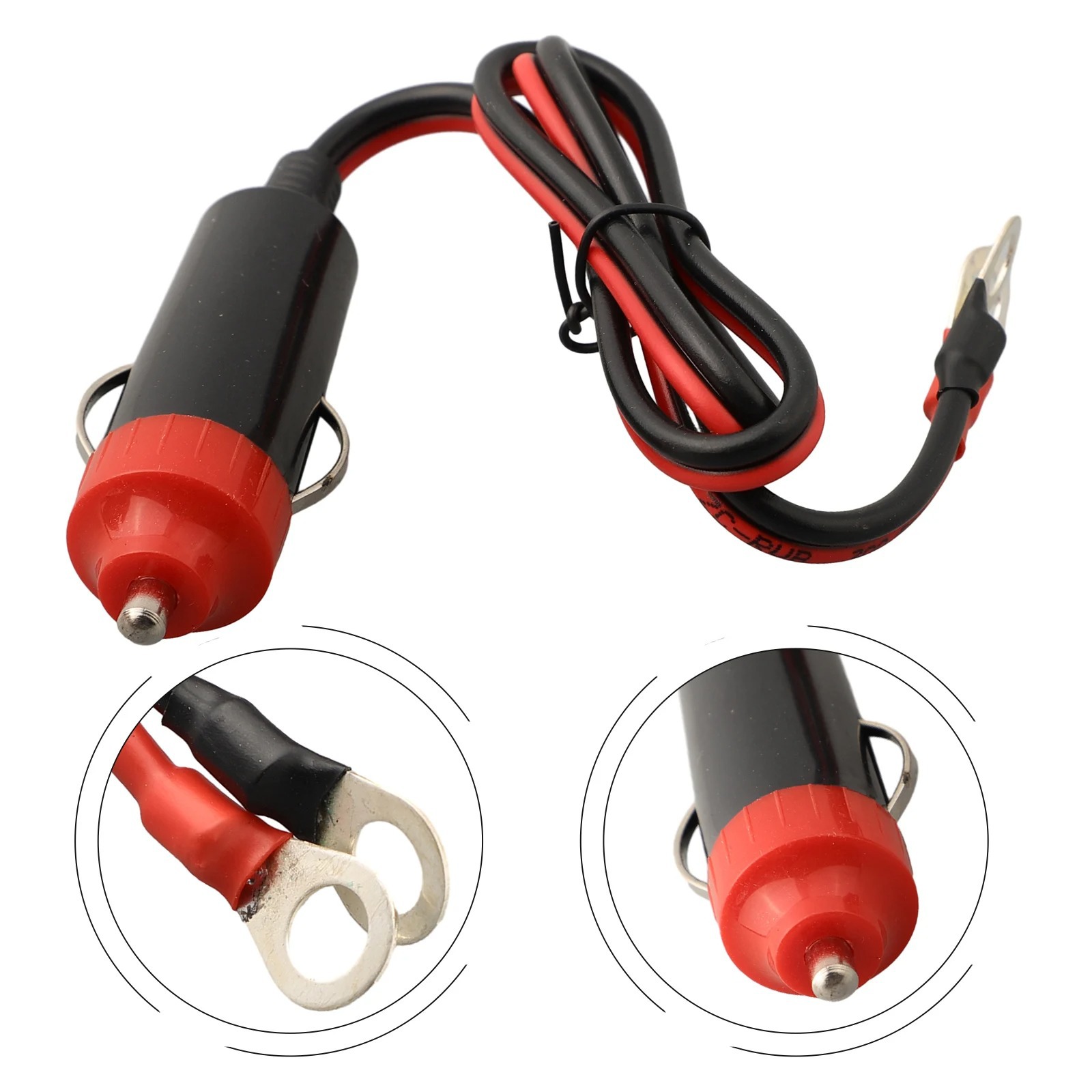 Cross-border exclusive 12V car power inverter cable 50cm with car cigarette lighter plug and battery hole
