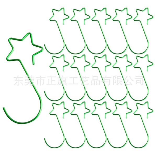 1.0*50mm bright green star shapes 20 pieces/pack