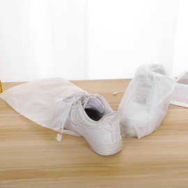 现货无纺布鞋袋晾洗晒鞋袋束口拉抽绳防尘套小白鞋防晒黄潮收纳袋