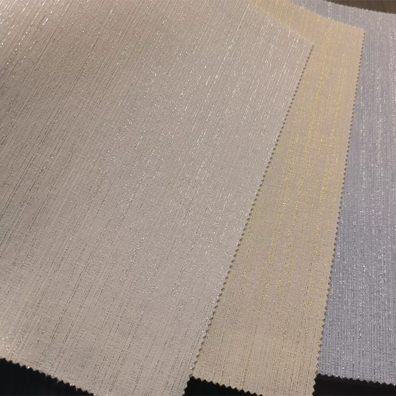 墙布无缝全屋卧室客厅背景墙轻奢简约中式素色金银线壁布2023新款