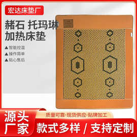 赭石 托玛琳加热床垫加热数字调温 电热磁疗垫家用床垫批发多功能