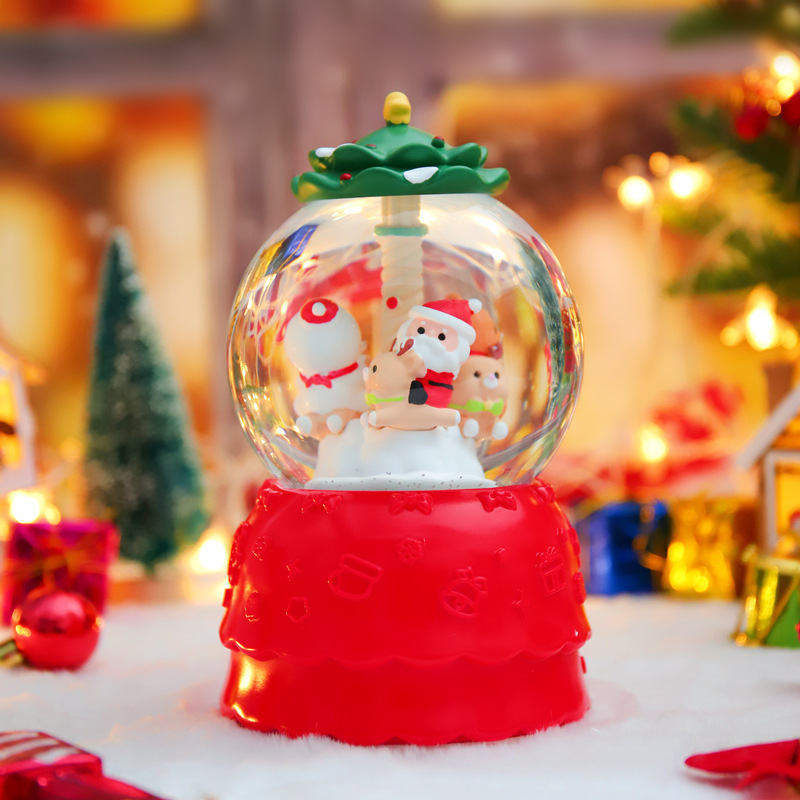 Nuevos regalos de Navidad luminosos bolas de cristal de nieve de agua decoraciones de Navidad al por mayor transfronterizas regalos para niños