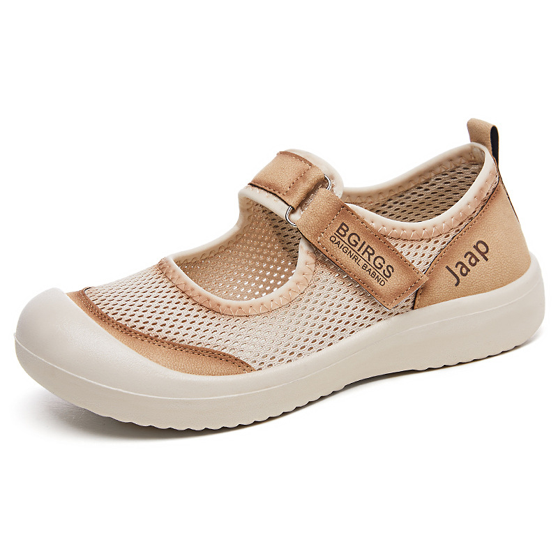 Zapatos de mujer todo-fósforo verano nuevo estilo cómodo zapatos perezosos zapatos casuales transpirables transfronterizos cómodos zapatos de tela de mujer con velcro
