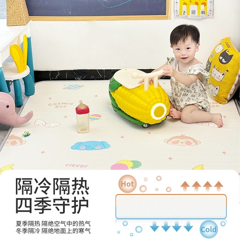 Cojín de cama para bebés, estera de piso a prueba de caídas, estera de rastreo de tamaño súper grande para niños pequeños, estera de rastreo de formaldehído para bebés.