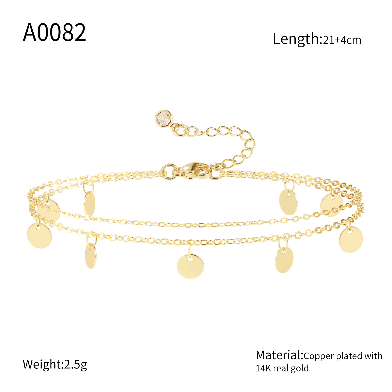 Elegante ciondolo a doppio strato in oro con catena rotonda, gioiello semplice e versatile, nuovo._voghion.com