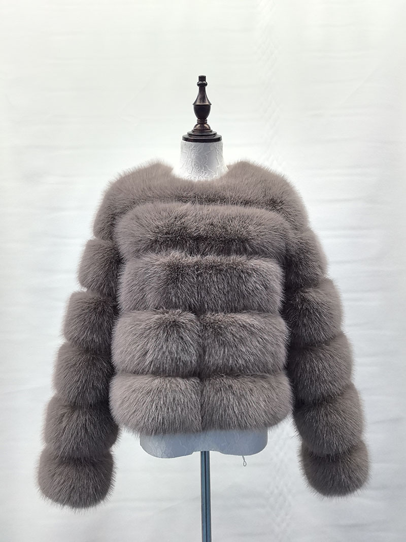 Damenbekleidung Pelz Spleißen Pelzmantel Damen Stil Casual Langarm Winter Warm Pelzmantel_voghion.com