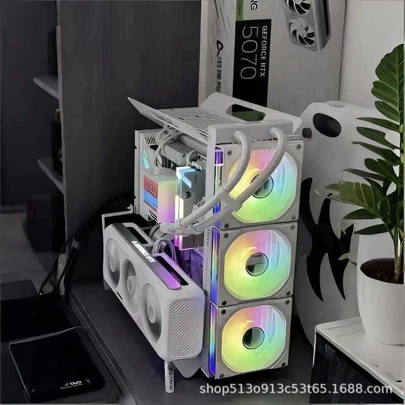 オープンシャーシ 240/360 水冷空冷 ATX/matx ラックグラフィックスカード垂直コンピュータホスト小型シャーシ|undefined