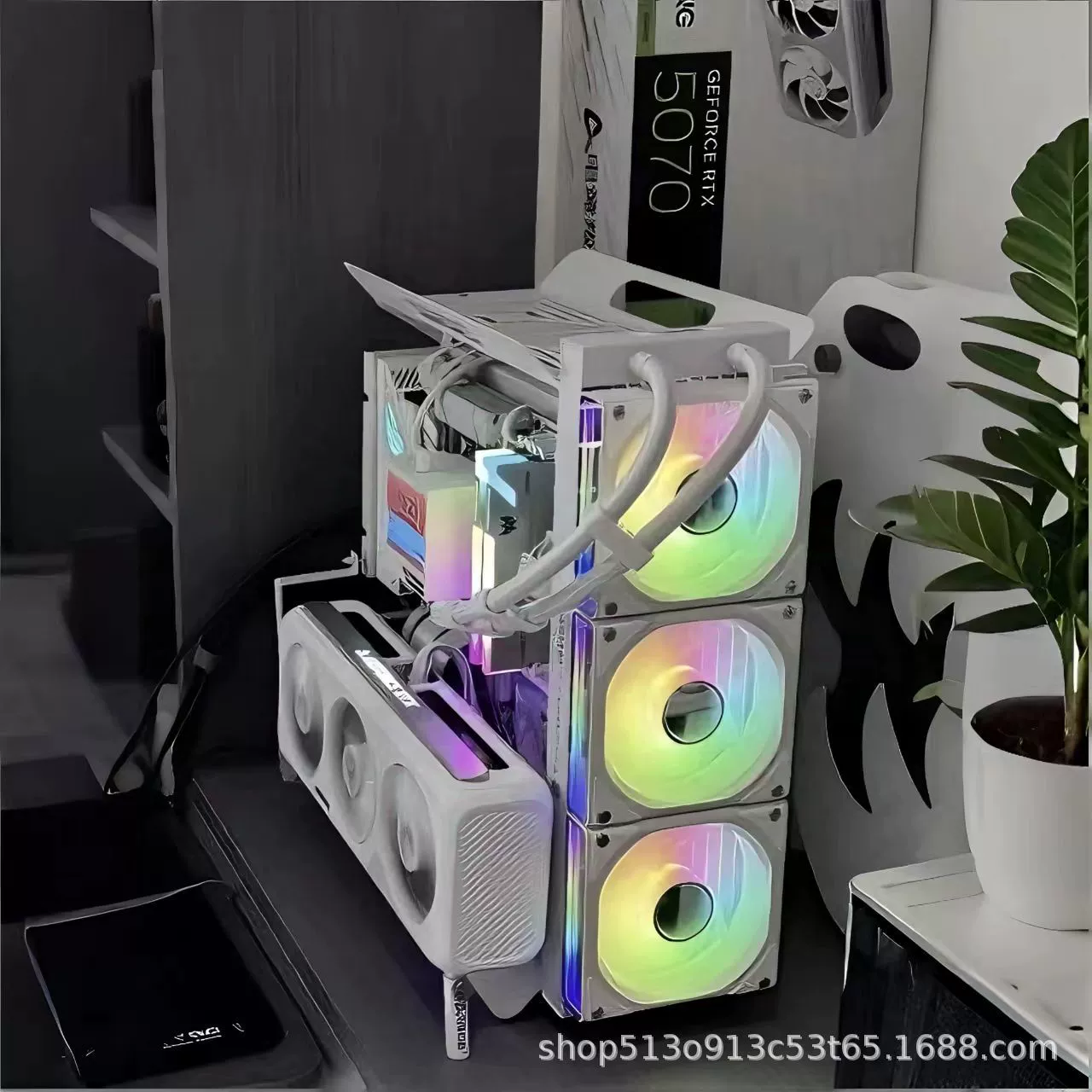 Open chassis 240/360 water cooling wind cold ATX/MATX rack graphics card vertical computer host small chassis