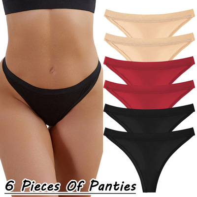 undefined6 Modular assembly Selling T-back Low-waisted sexy Underwear Triangle pants cotton pantiesundefined