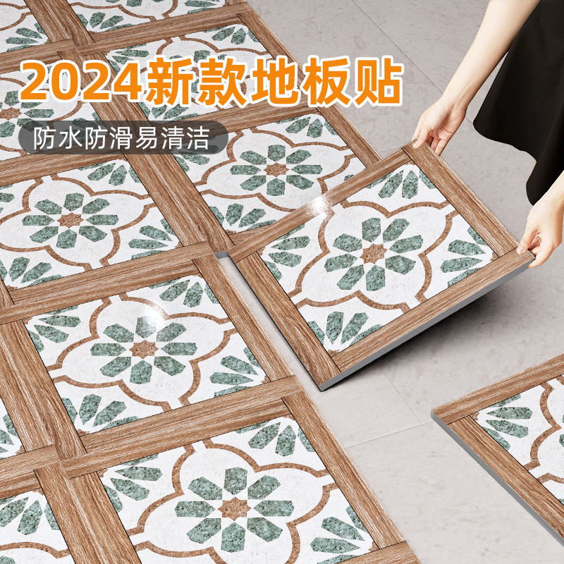 Pegatinas de suelo autoadhesivas para baño, alfombrillas para suelo de cemento, renovación de suelo, azulejos antideslizantes, cuero para interiores
