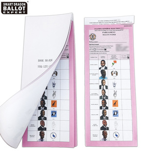Factory Custom Printing Parliament President Election Ballot Paper African Uganda Anti-Fake Election Card Pattern Printing Elect
