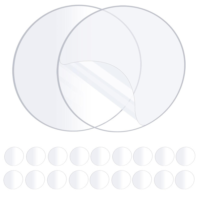 100个片装圆形亚克力汽车家用手办固定墙面装饰 DIY圆形摆件托盘