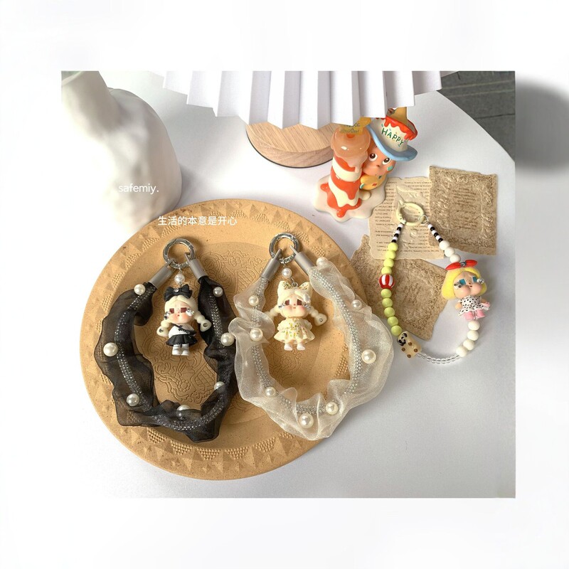 Cute cartoon scrunchie phone chain, female cute cartoon pendant, bag accessory, decoration